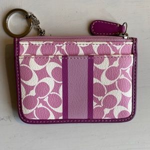 Coach Mini Skinny Rose Coin Purse w/tags